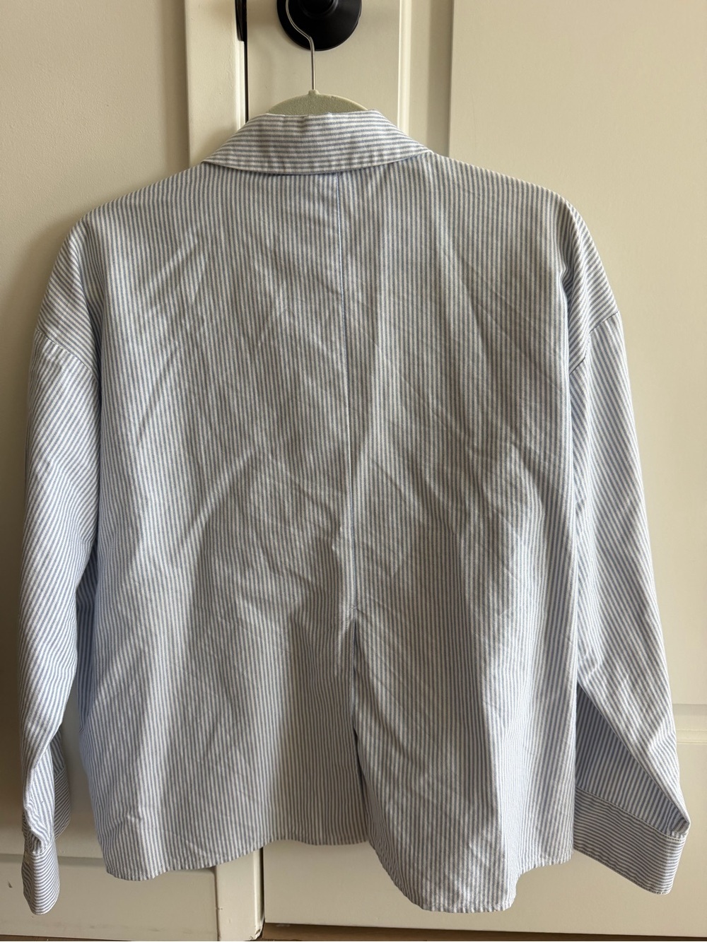 Djerf Avenue Blue Striped Cotton Short Set - Picture 2 of 6